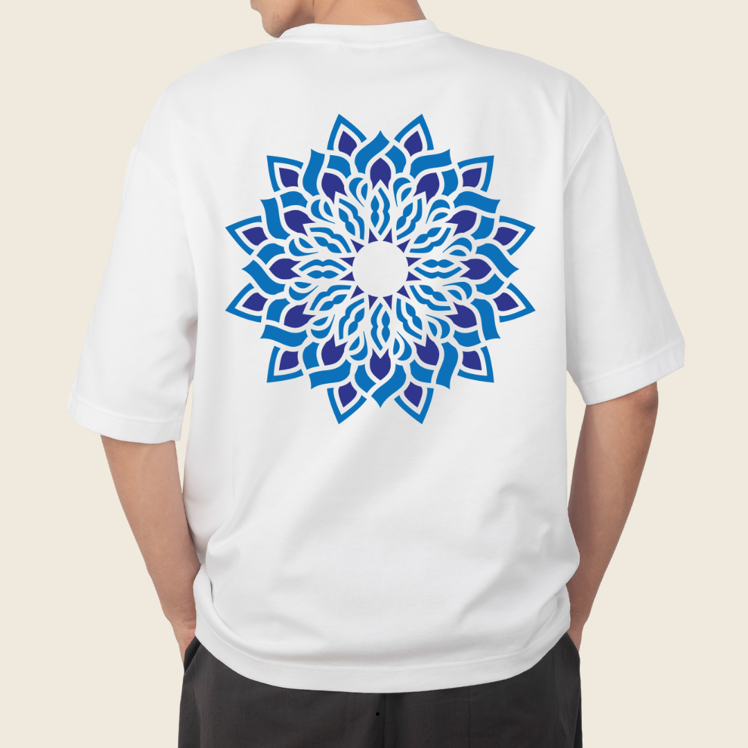 T shirt over Mandala Flower