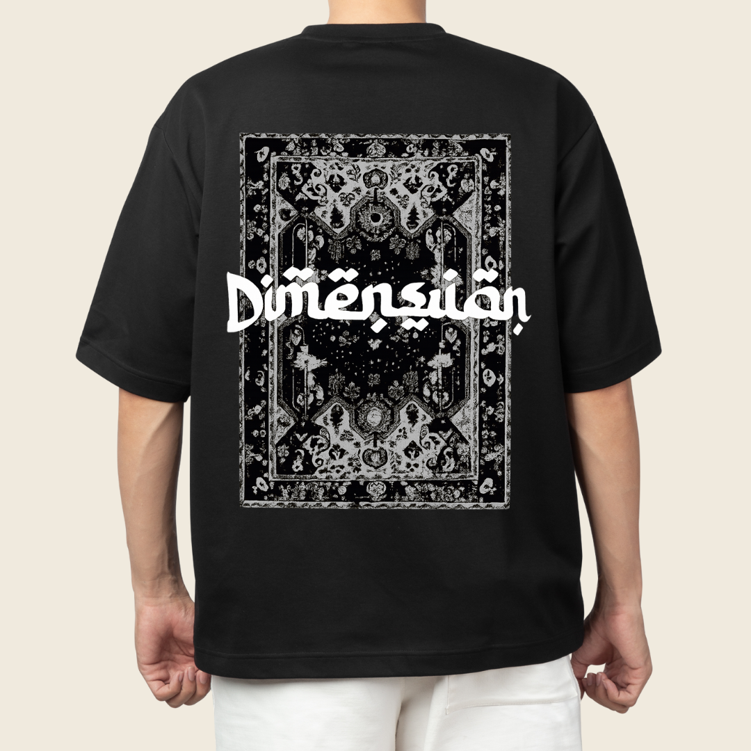 T shirt oversize Force Printed Men Round Neck Black 1