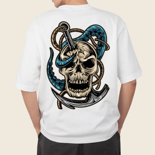 T shirt Oversized skull Tentacle