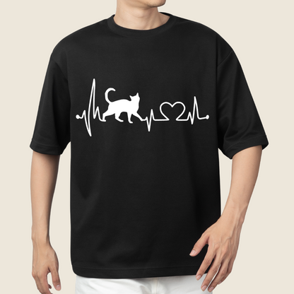 T shirt Oversized love cat