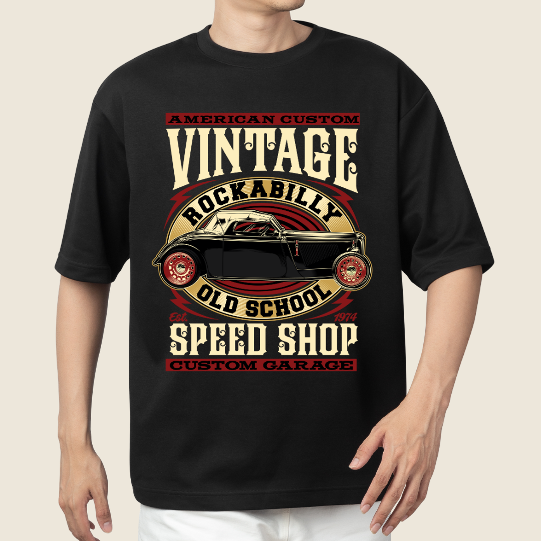 T-shirt Oversized Old school