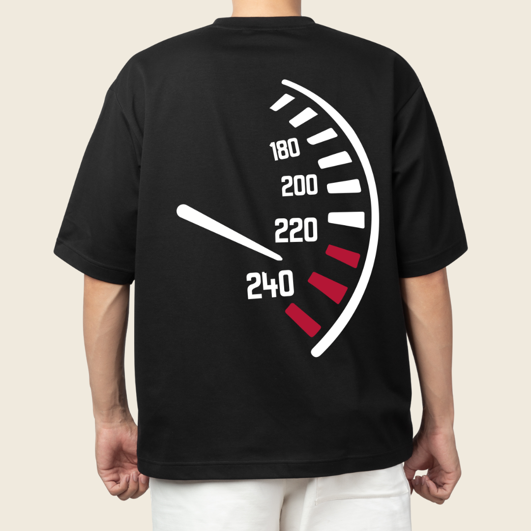 T shirt Oversized Racing Car speedometer