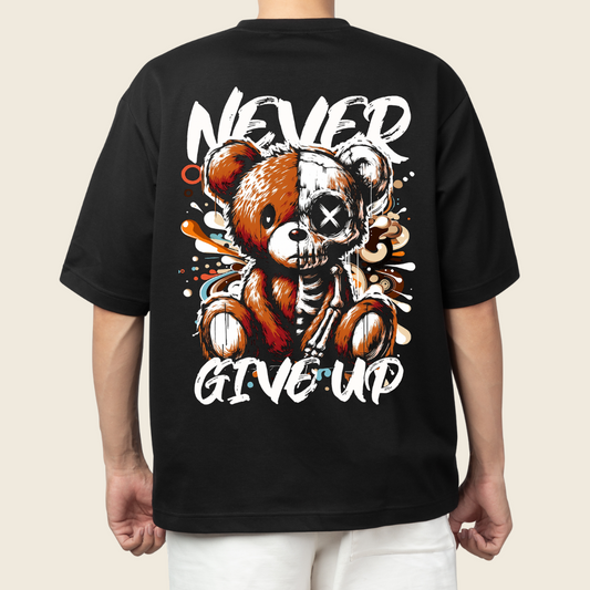 T shirt oversize-never-give-up
