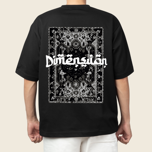 T shirt oversize Force Printed Men Round Neck Black 1