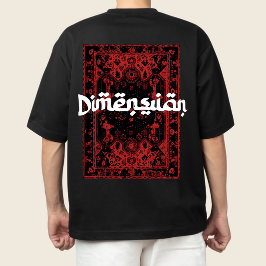 T shirt over Force Printed Men Round Neck Black